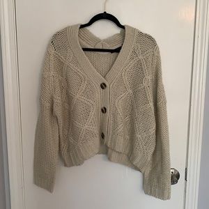 Chunky Knit Cardigan Sweater